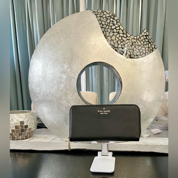 NWT Kate Spade NWT Leila Pebble Leather Large Continental Wallet Black - Picture 7 of 13